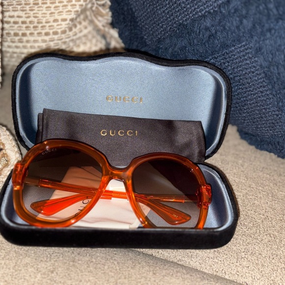 NWT Gucci Saint Tropez Orange Sunglasses - Picture 2 of 8
